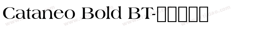Cataneo Bold BT字体转换